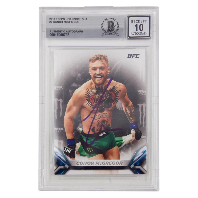 Conor McGregor Signed 2018 Topps UFC Knockout #6 – BGS 10 Autograph