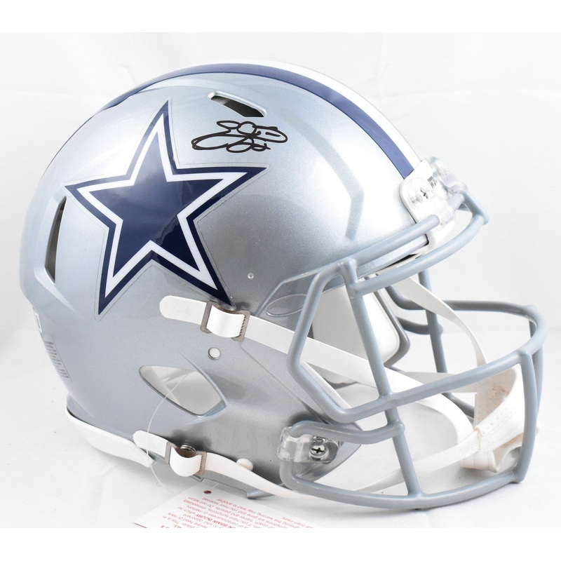 Emmitt Smith Signed Dallas Cowboys F/S Speed Authentic Helmet – Beckett W Holo