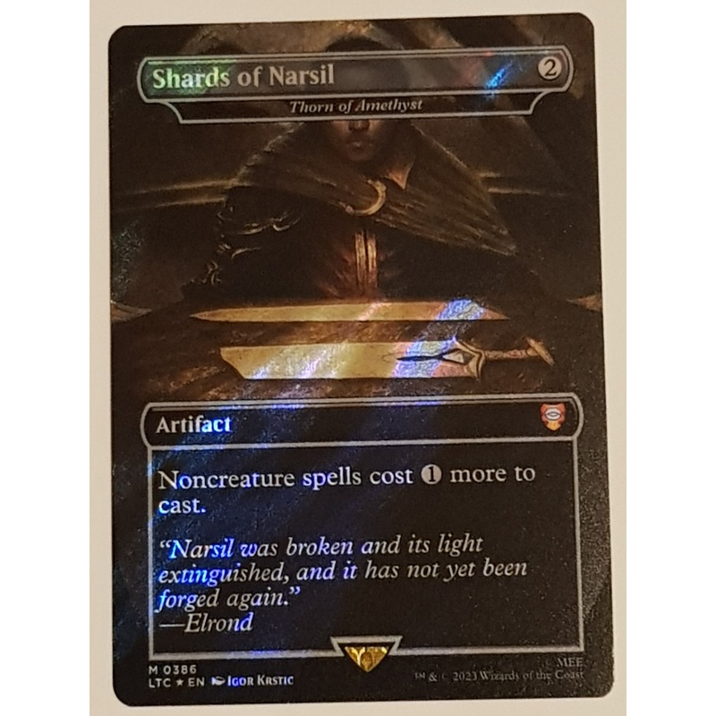 Magic the Gathering Lord of the Rings Holiday Special Edition Thorn of Amethyst LTC #386 Surge Foil Trading Card