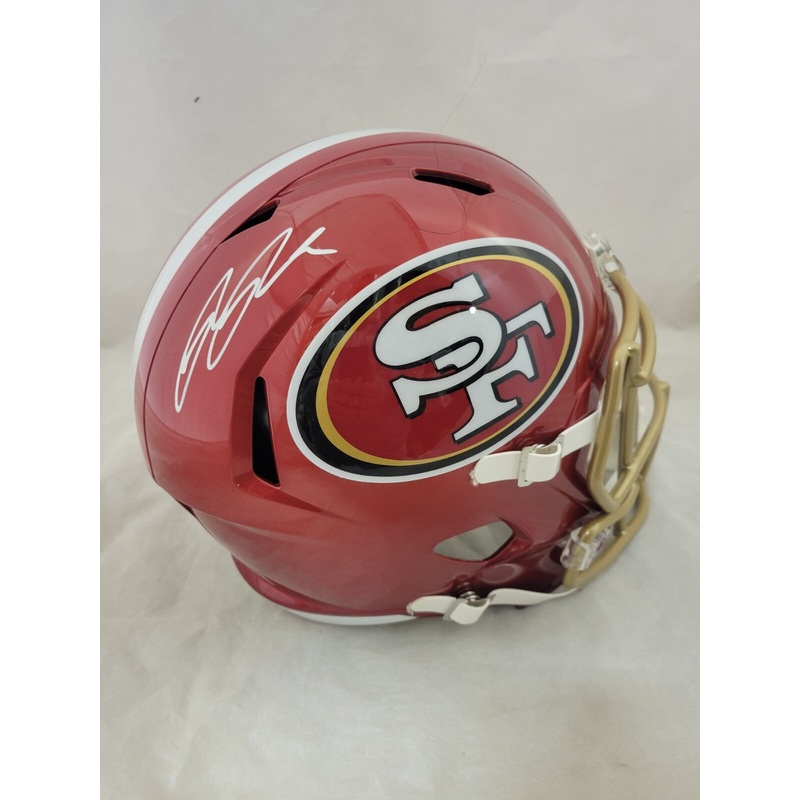 RICKY PEARSALL SIGNED SAN FRANCISCO 49ERS FLASH SPEED REP HELMET BAS