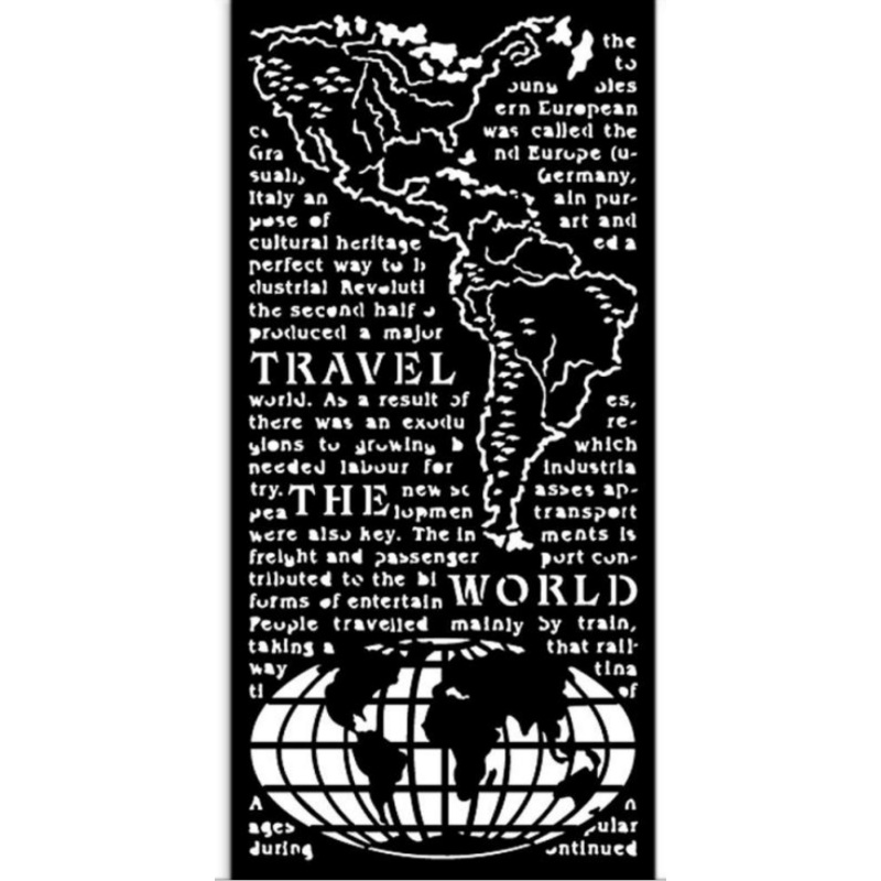 S25 Stamperia Thick stencil cm 12X25 – Create Happiness The World