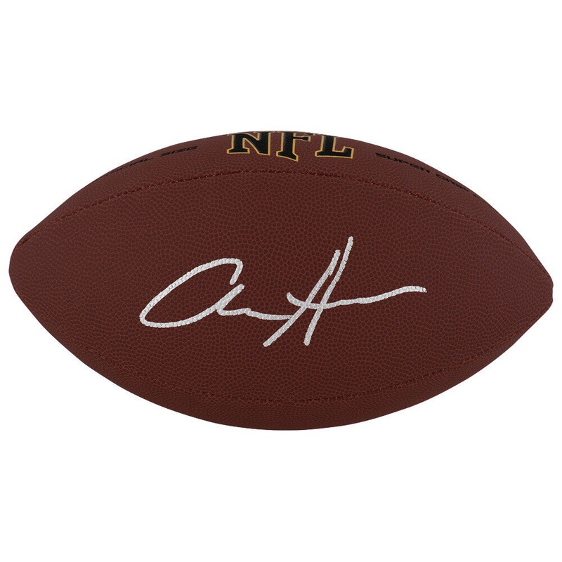 Aidan Hutchinson Signed Wilson Super Grip Full Size NFL Football -(SCHWARTZ COA)