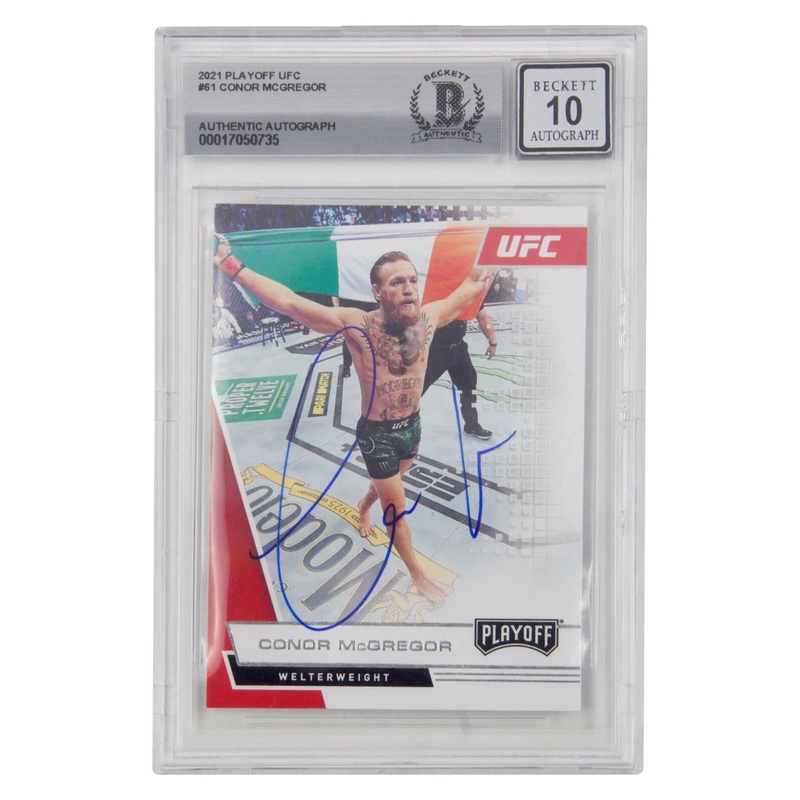 Conor McGregor Signed 2021 Panini Playoff UFC #61 – BGS 10 Autograph