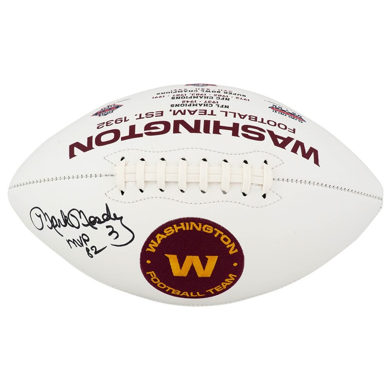 Mark Moseley Signed Washington Football Team White Logo Football w/MVP- (SS COA)