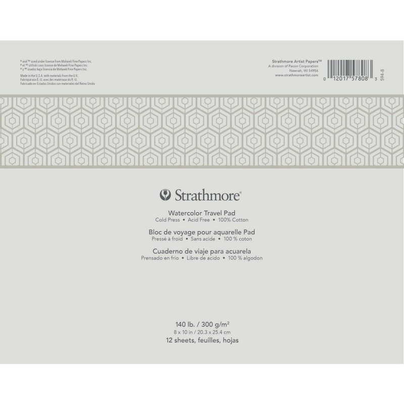 Strathmore Watercolor Travel Pad 8X10 12 Sheets
