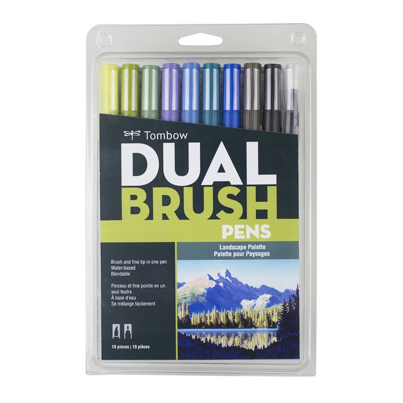 Tombow Dual Brush Pen 10 Color Set, Landscape