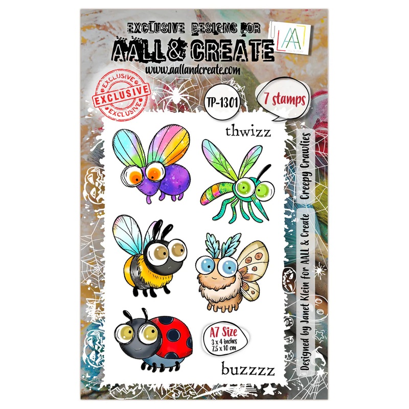 AALL and Create – A7 Stamp Set -Creepy Crawlies #1301