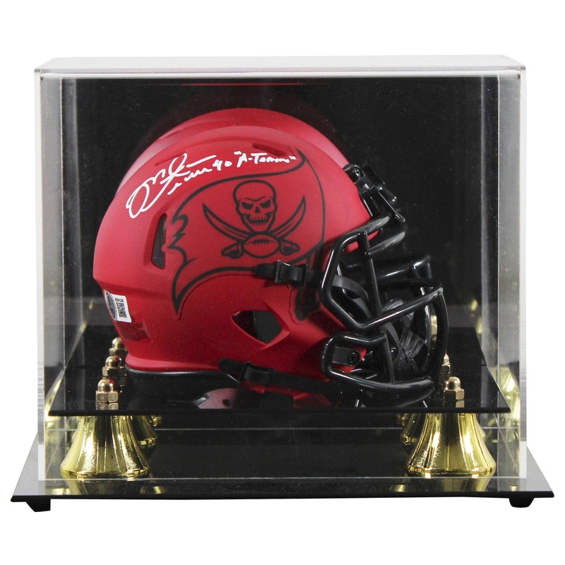 Buccaneers Mike Alstott Signed Rave Speed Mini Helmet W/ Case BAS Witnessed
