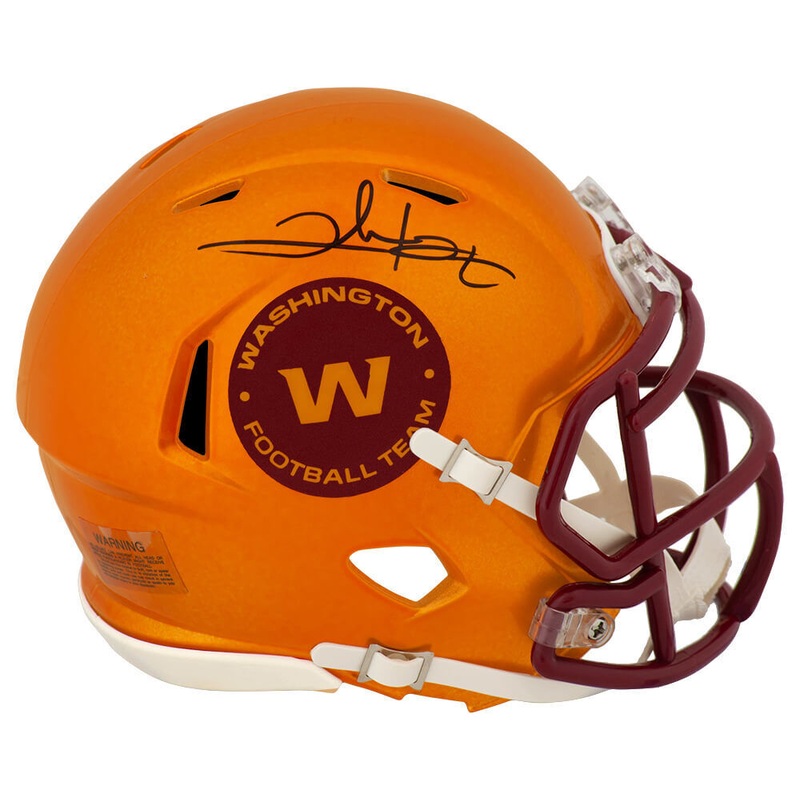 Clinton Portis Signed Washington Football Team FLASH Riddell Mini Helmet -SS COA