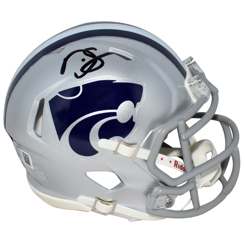 DARREN SPROLES SIGNED KANSAS STATE WILDCATS SPEED MINI HELMET BECKETT