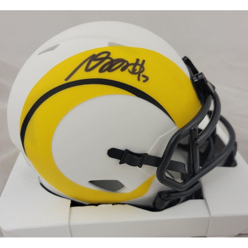 DAVANTE ADAMS SIGNED LA RAMS LUNAR ECLIPSE SPEED MINI HELMET BECKETT QR