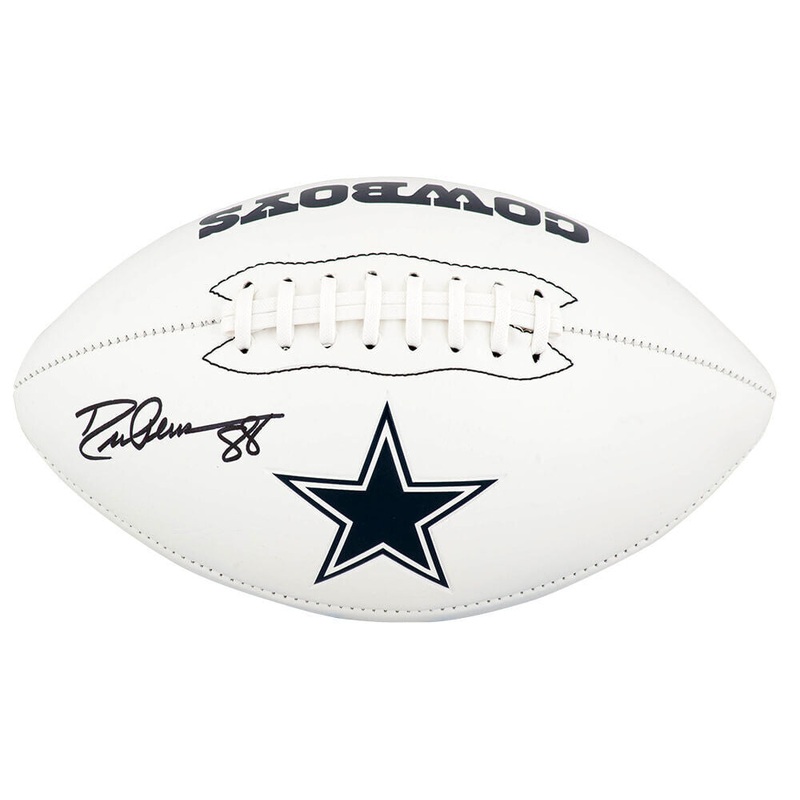 Drew Pearson Signed Dallas Cowboys Franlin White Logo Football – (SCHWARTZ COA)
