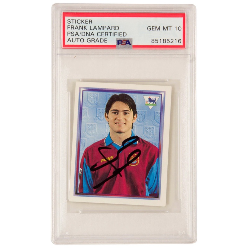 Frank Lampard Signed 1998 Merlin Premier League Sticker #472 – PSA 10 Autograph