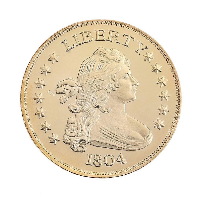 Golden Pattern Collectible Metal Coin Commemorative Token SouvenirArt Collection