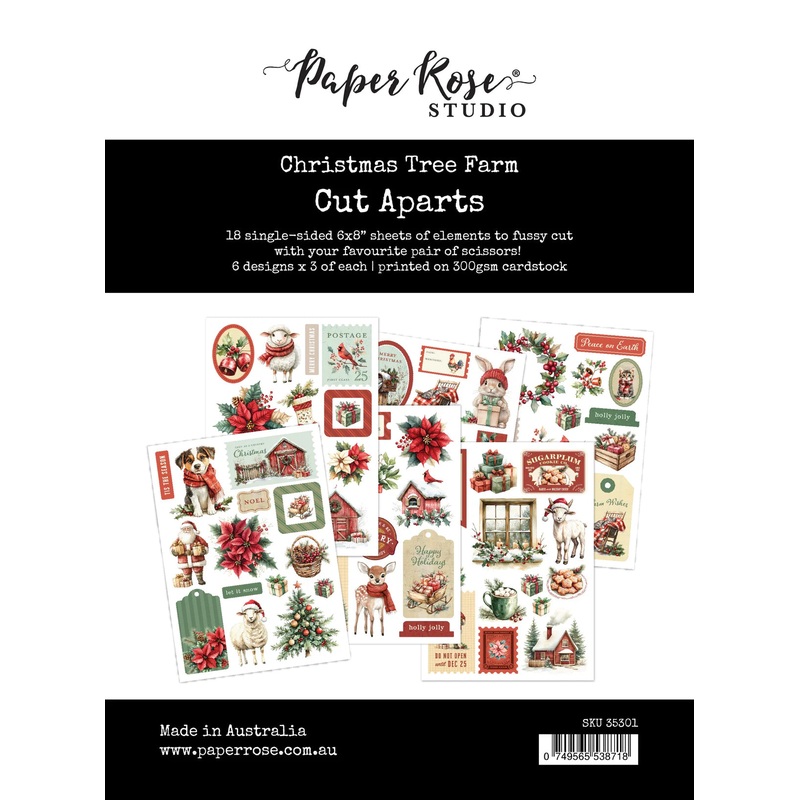 Paper Rose – Christmas Tree Farm Cut Aparts