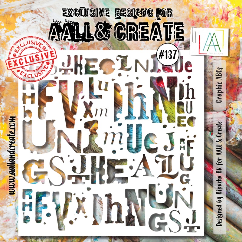 #137 – 6×6 Stencil – Graphic ABCs