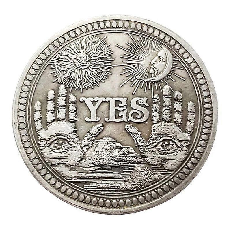 1PC Bronze Yes No Commemorative Coin Souvenir Challenge Collectible Coins Collection Art Craft Gifts