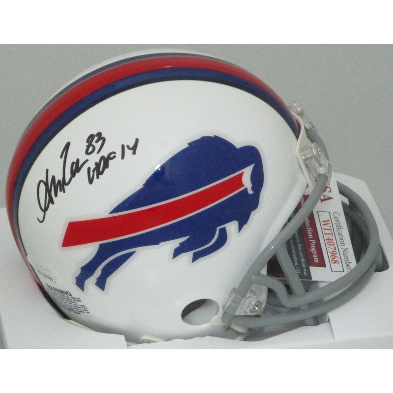 Bills Hall of Famer ANDRE REED Signed Riddell Mini Helmet AUTO w/ HOF 14 – JSA