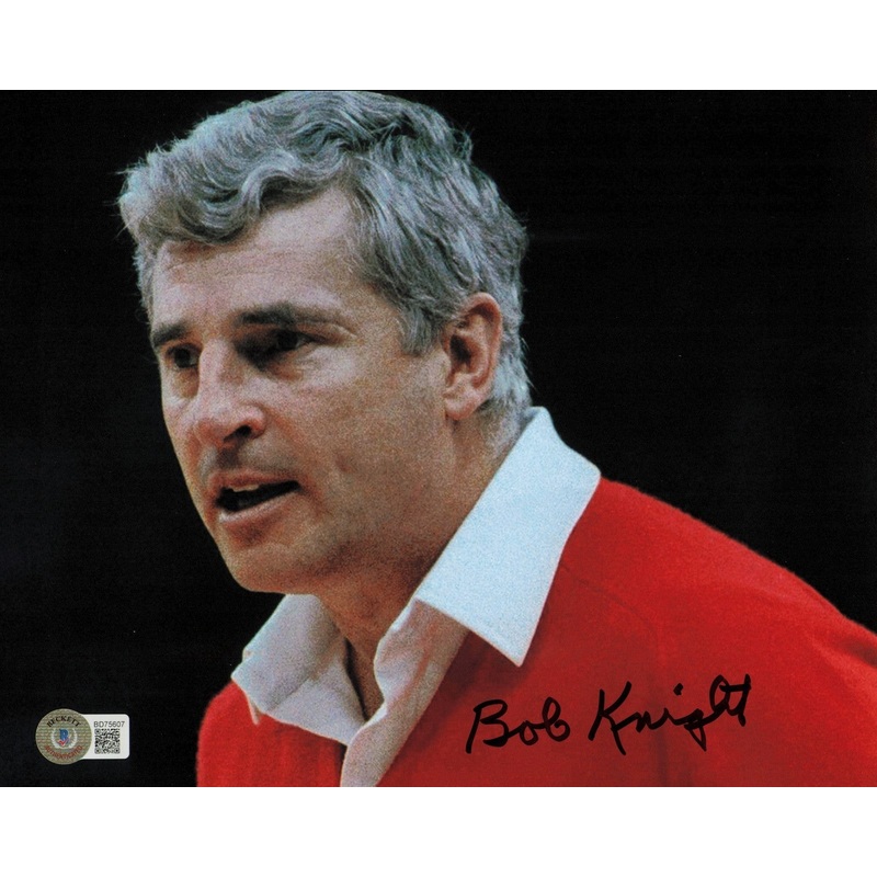 Bobby Knight Autographed 8×10 Photo Indiana Hoosiers Beckett BAS QR #BD75607