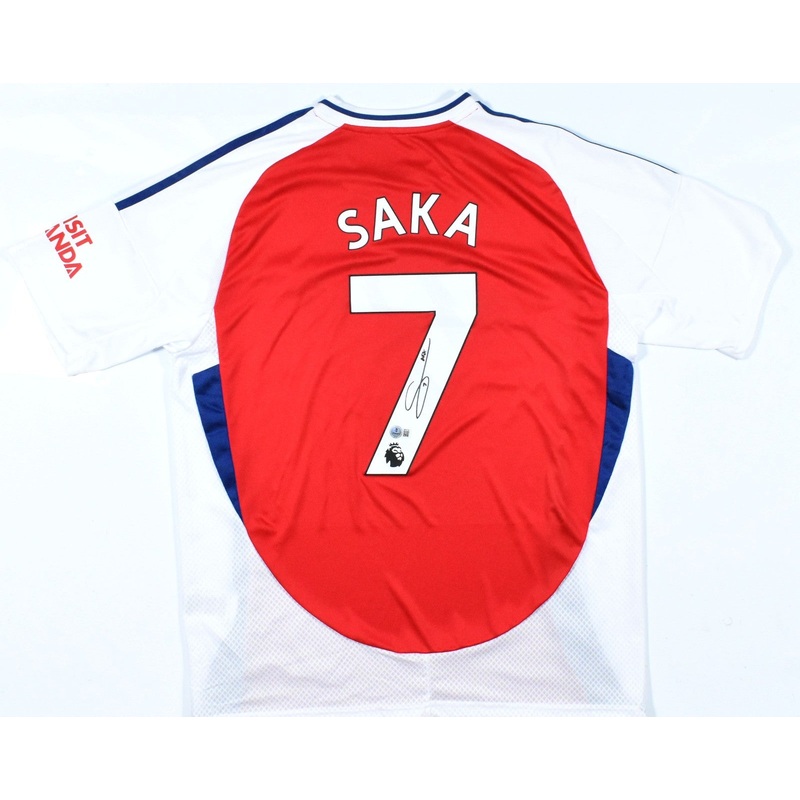 Bukayo Saka Signed Arsenal FC Red Soccer Jersey #7 – Beckett Hologram