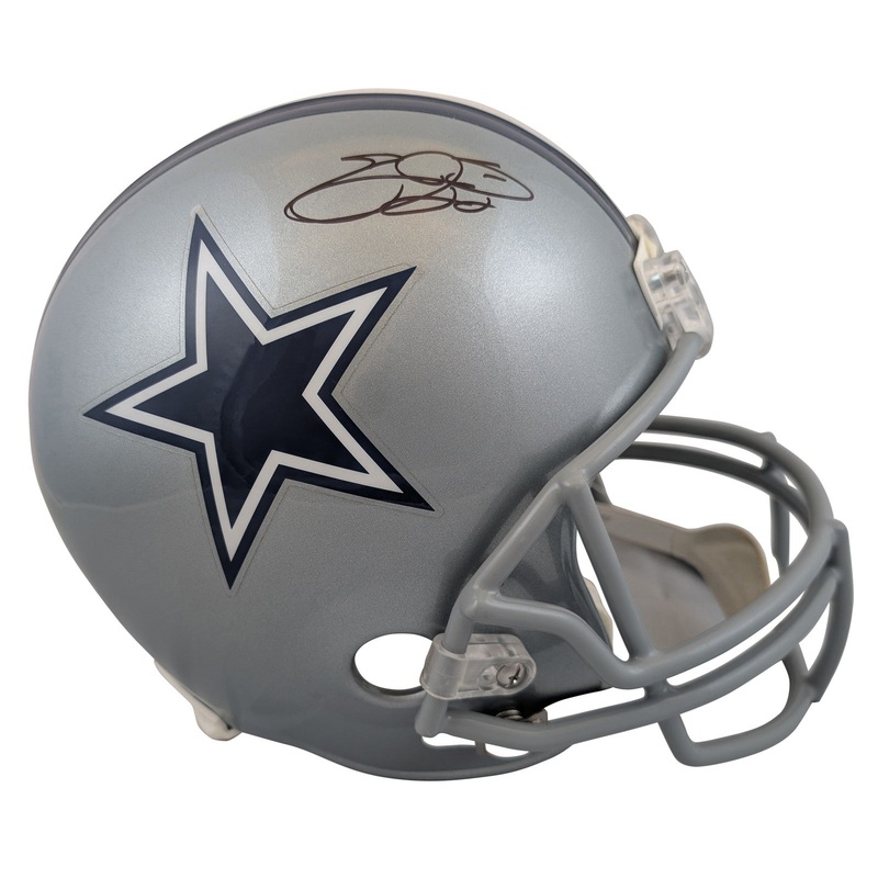 Cowboys Emmitt Smith Authentic Signed VSR4 Full Size Rep Helmet BAS Witnessed