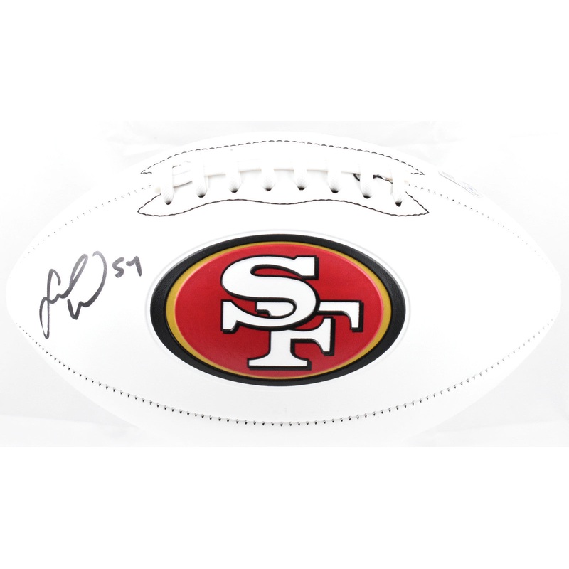 Fred Warner Autographed San Francisco 49ers Logo Football – Beckett W Hologram