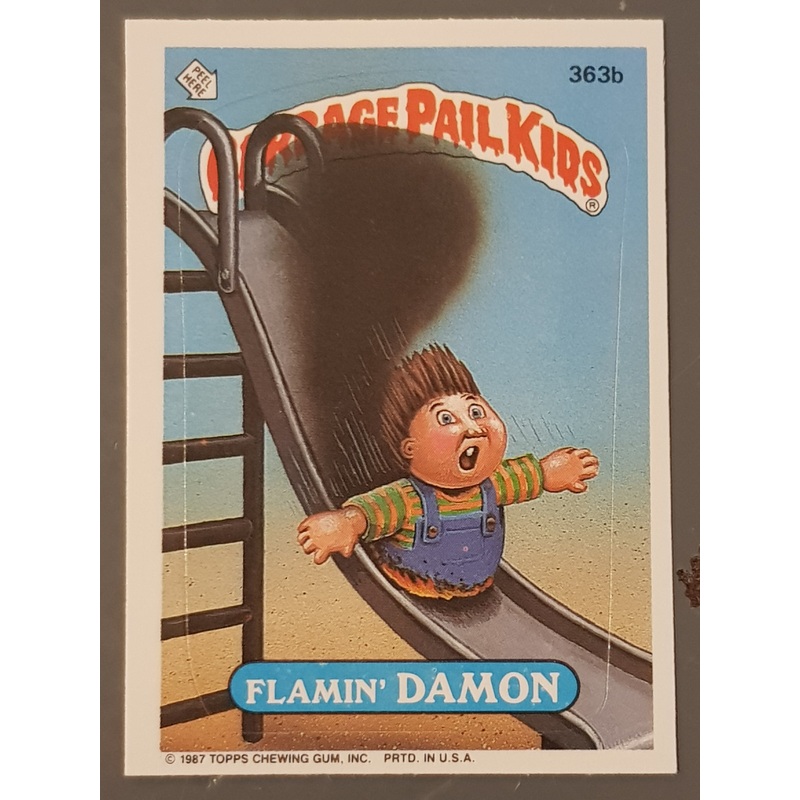 Garbage Pail Kids Original Series 9 #363b – Flamin Damon Sticker