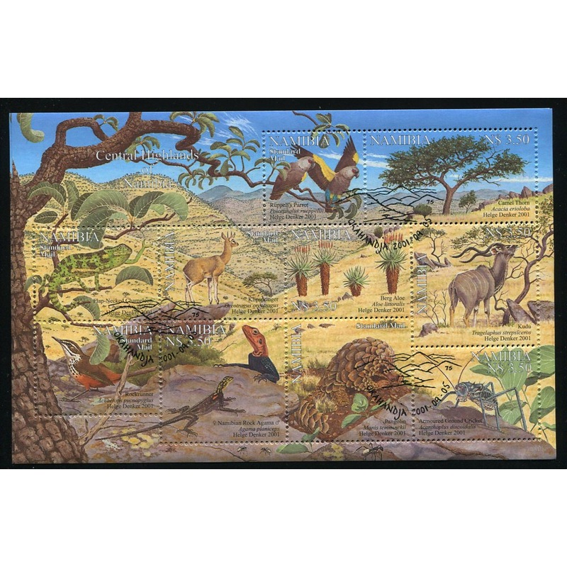 2001 5 September Central Highlands of Namibia – Miniature Sheet