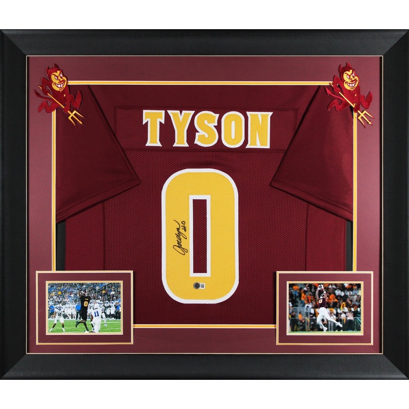 Arizona State Jordyn Tyson Signed Maroon Pro Style Framed Jersey BAS Witnessed