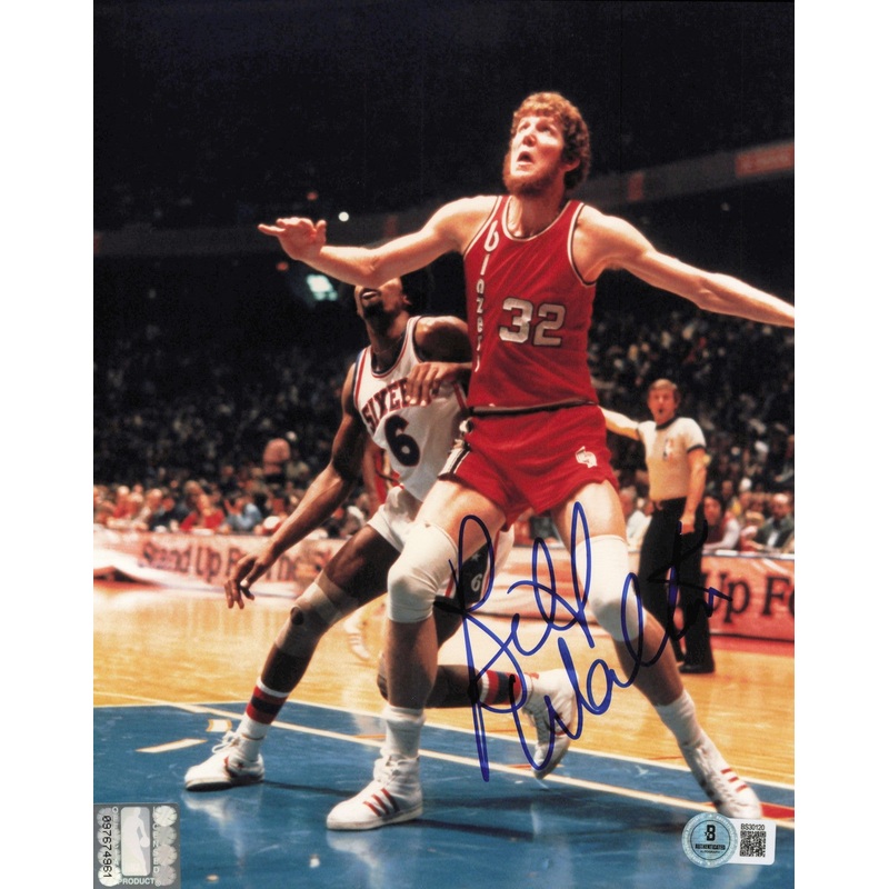 Bill Walton Autographed 8×10 Photo Portland Trail Blazers Beckett QR #BS30120