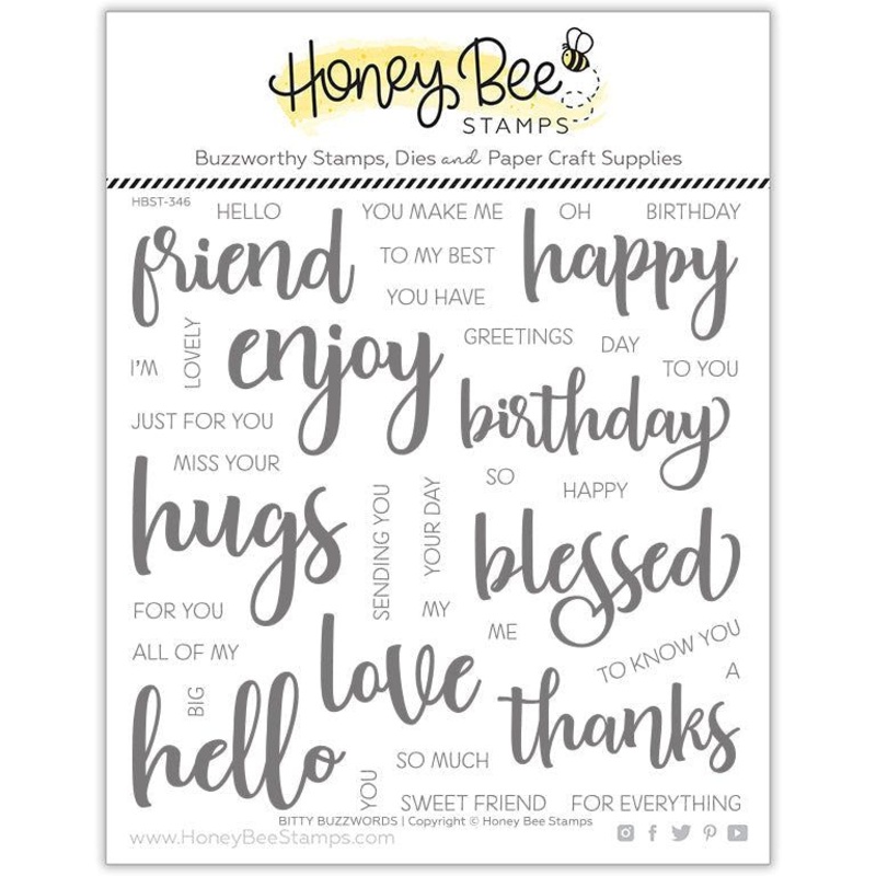 Bitty Buzzwords – 6×6 Stamp Set