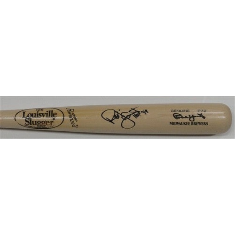 Brewers ROBIN YOUNT Signed Louisville Slugger P72 Model Bat AUTO w/ HOF ’99 -JSA