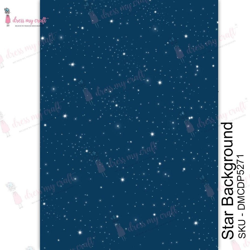 Dress My Craft Transfer Me Sheet A4 Star Background