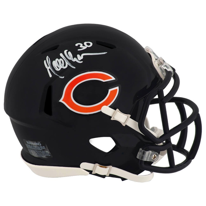 Mike Brown Signed Chicago Bears Riddell Speed Mini Helmet – (SCHWARTZ COA)