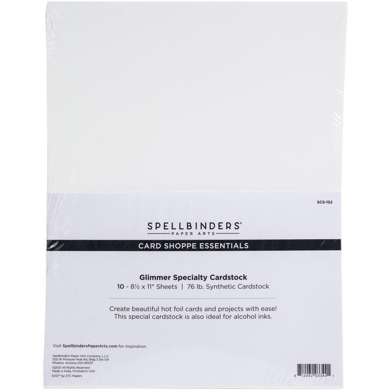 Spellbinders Glimmer Specialty Card Stock – 8.5×11 10/pkg