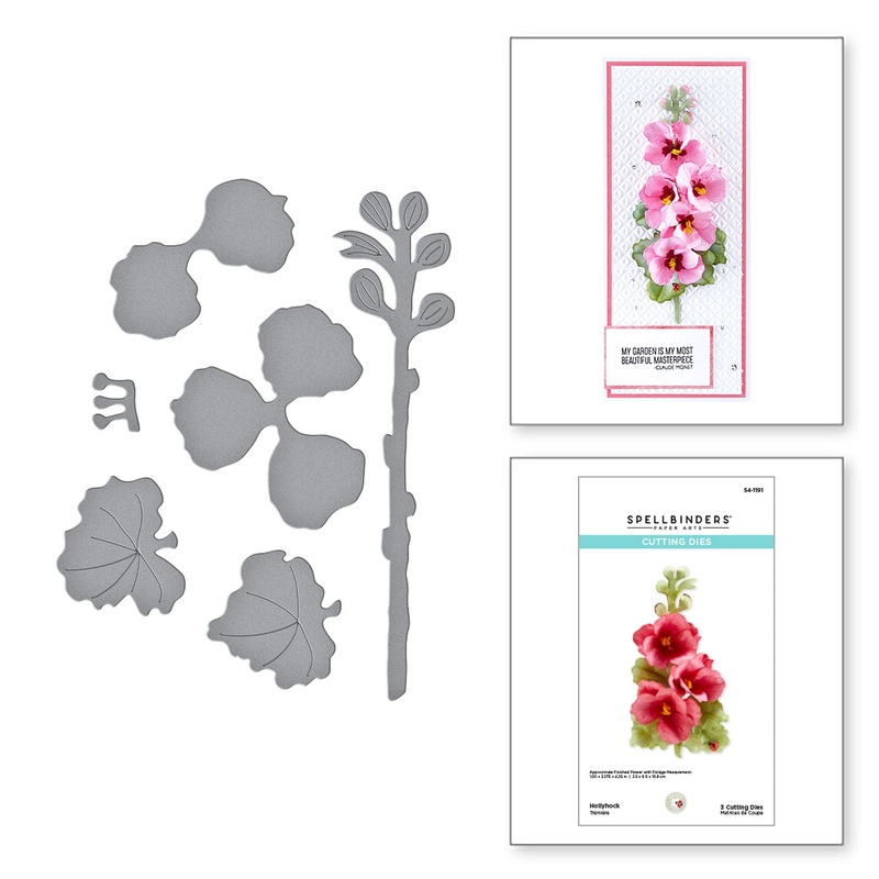 Spellbinders Hollyhock Etched Dies from the Through the Garden Gate Collection by Susan Tierney-Cockburn