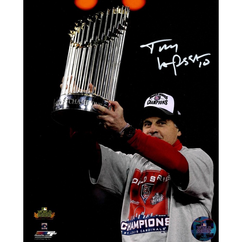 St Louis Cardinals TONY LARUSSA Signed 8×10 Photo #2 AUTO – HOF – 3 x WS Champ