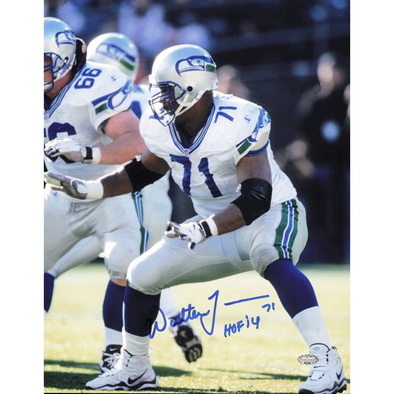 Walter Jones Autographed 11×14 Photo Seattle Seahawks HOF 14 MCS Holo #64165