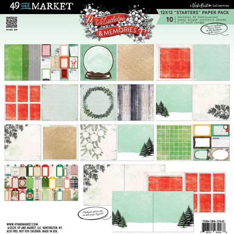 49 And Market Starters Collection Pack 12X12 Mistletoe And Memories