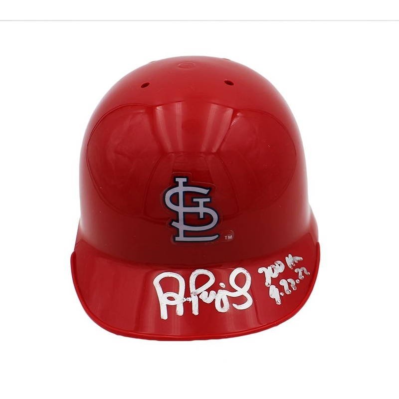 Albert Pujols Autographed Mini Helmet 700 HR 9.23.22