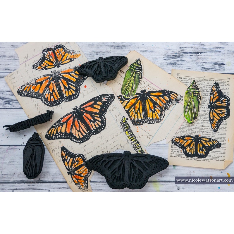 ArtFoamies Emmie Roelofse | Monarch Butterfly | Foam Stamps – Set of 4