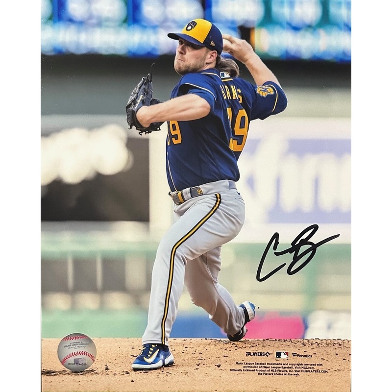 Brewers Cy Young Pitcher CORBIN BURNES Signed 8×10 Photo #23 AUTO ~ SALE!!!