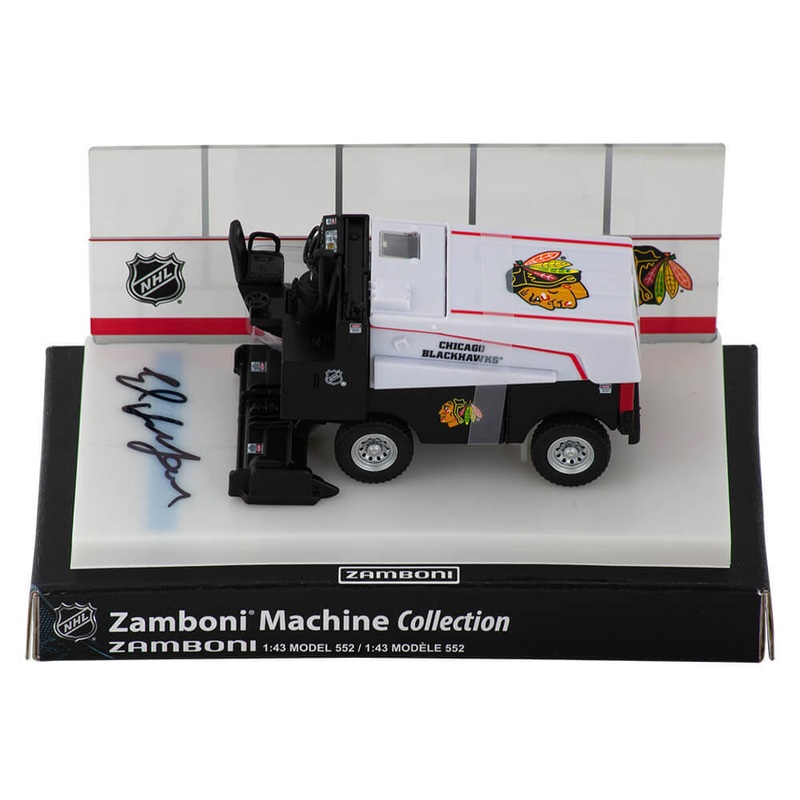 Ed Belfour Signed Chicago Blackhawks NHL Mini Zamboni – (SCHWARTZ SPORTS COA)