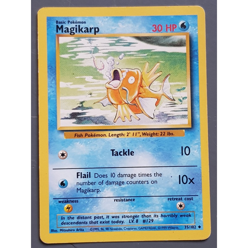 Pokemon Base Set Unlimited Magikarp #35/102 Trading Card