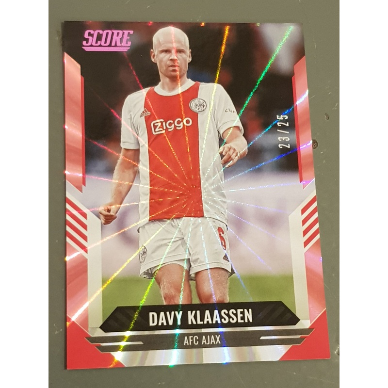 2021-22 Panini Score FIFA Davy Klaassen #148 Pink Laser Parallel /25 Trading Card