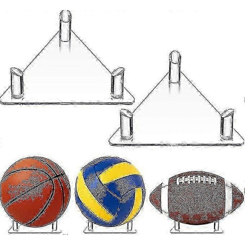 Acrylic Ball Stand Holder, 2 Pcs Sports Ball Storage Display Rack, …