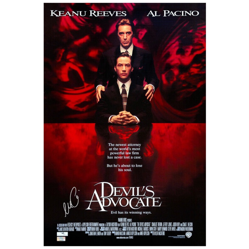Al Pacino Autographed 1997 The Devil’s Advocate 16×24 Movie Poster