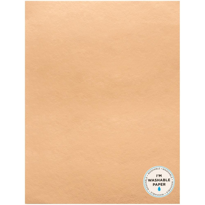 American Crafts Washable Faux Leather Paper 8.5X11 – Rose Gold
