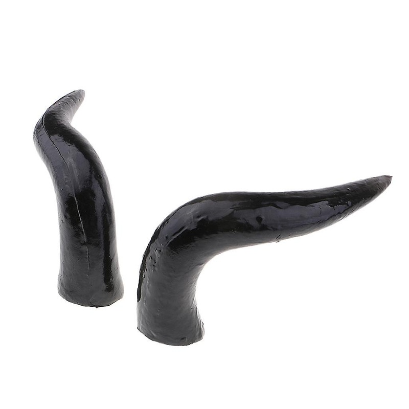 Artificial OX Horn Halloween Costume Accessory Gothic Hair Headband 20cm