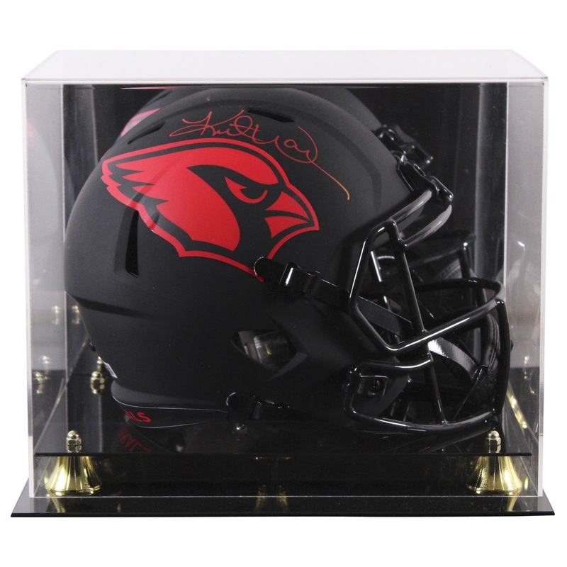 Cardinals Kurt Warner Signed Eclipse Full Size Speed Rep Helmet W/ Case BAS Wit